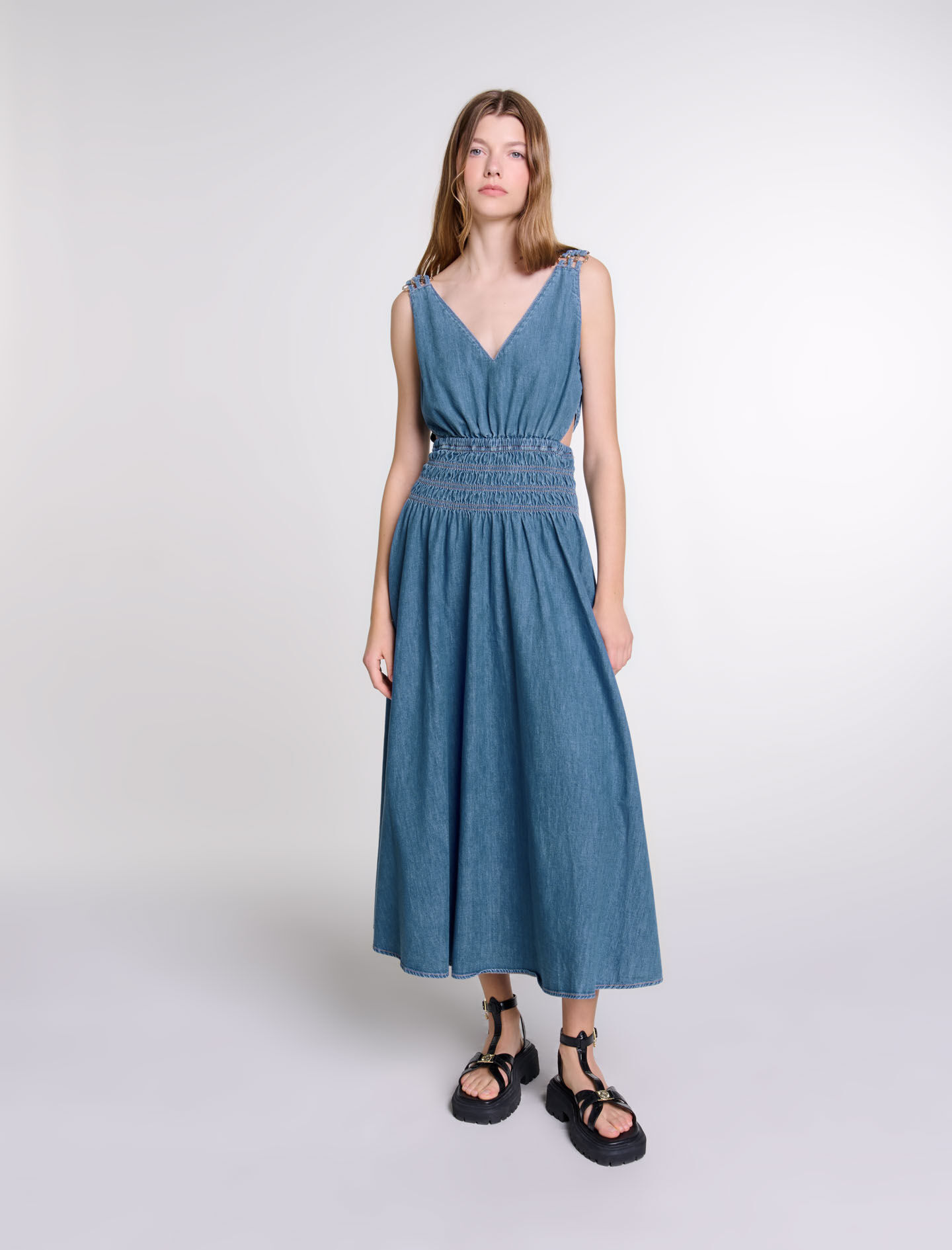 Blue jean maxi dresses 2025