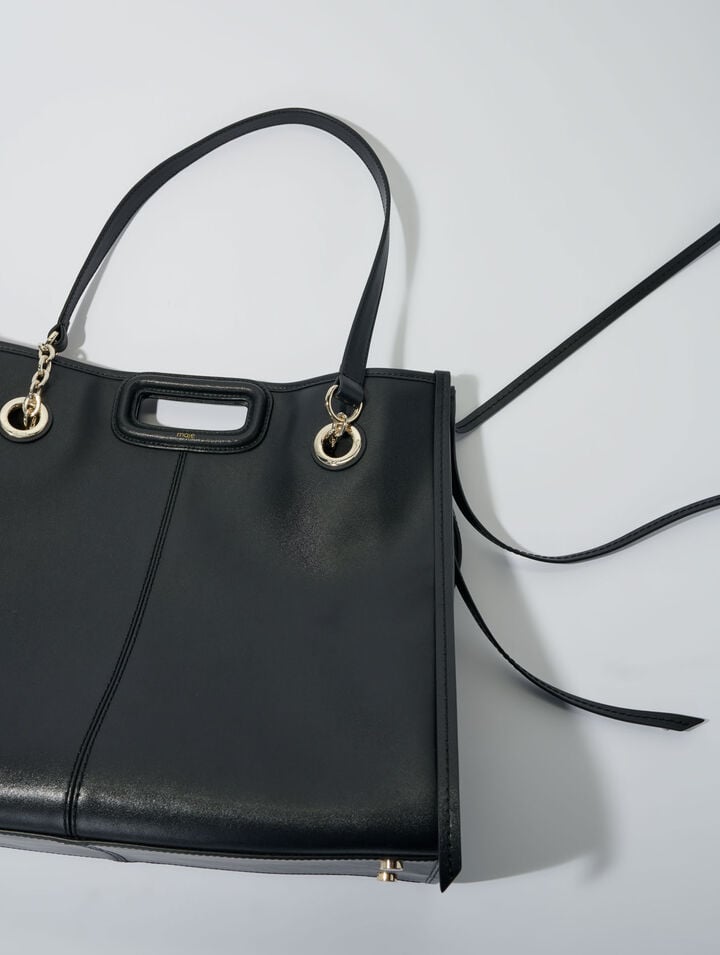 Cabas en cuir à franges