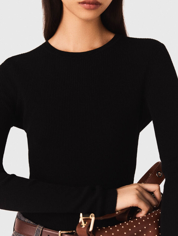 Pull col rond seconde peau