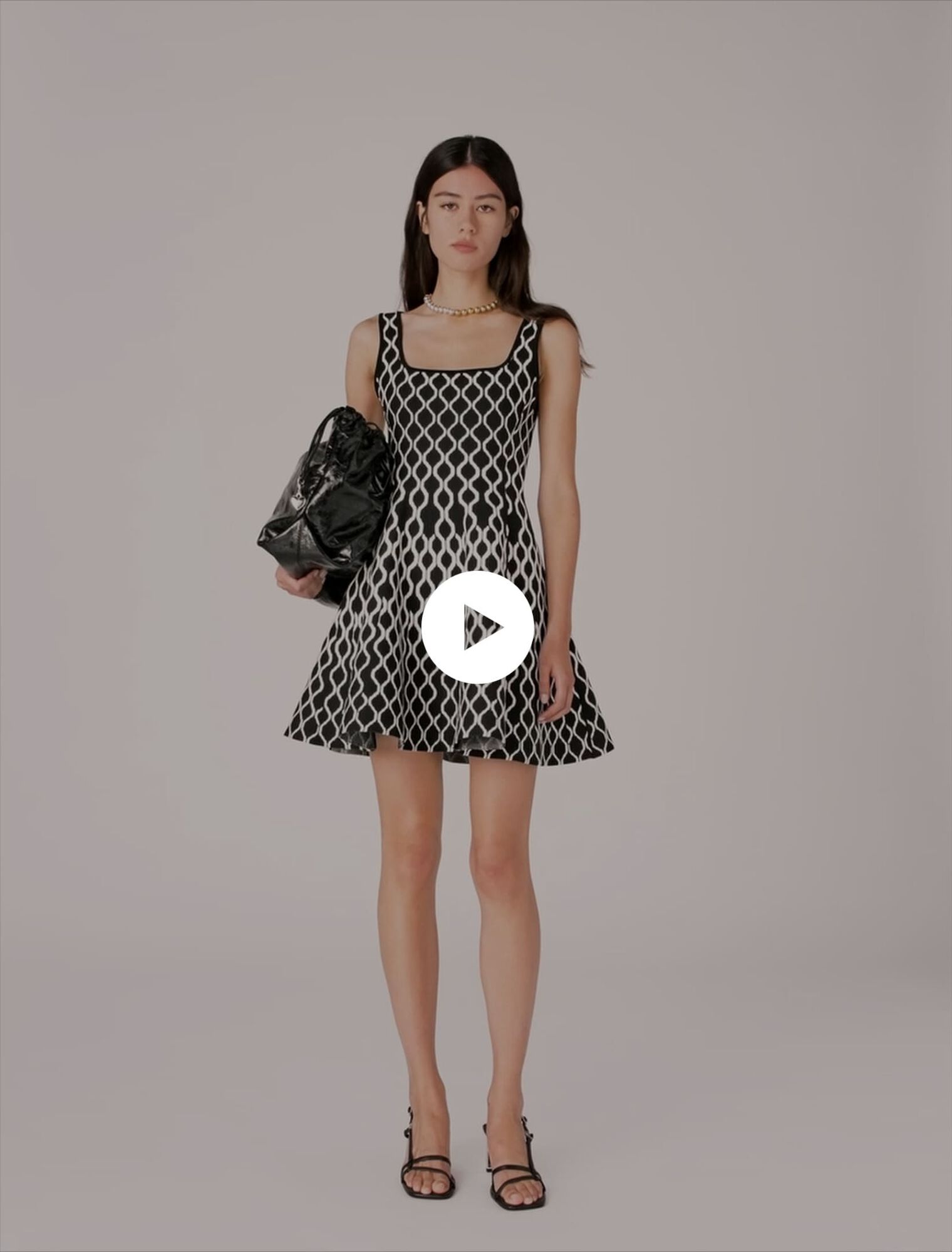 Short patterned knit dress