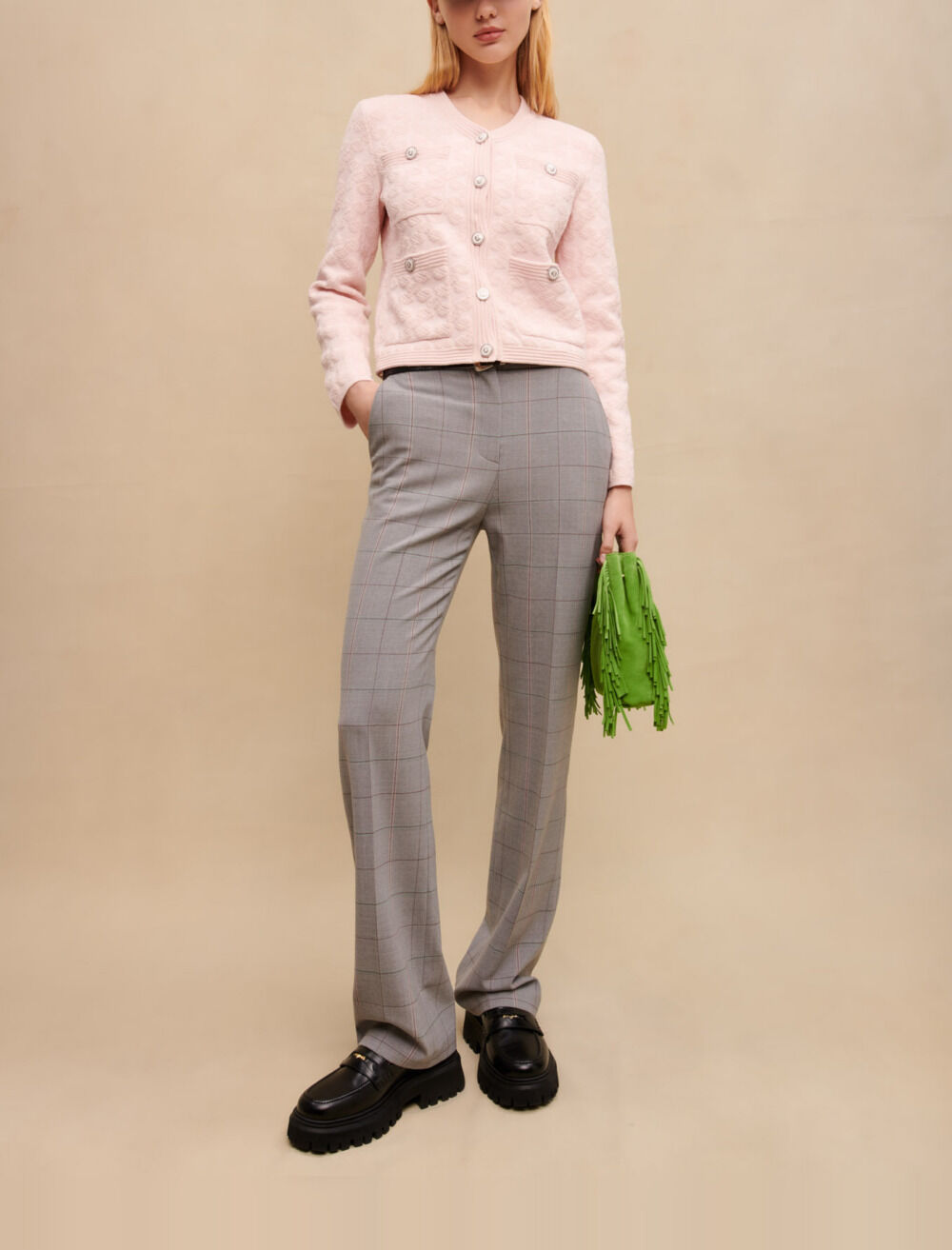 Straight leg suit pants