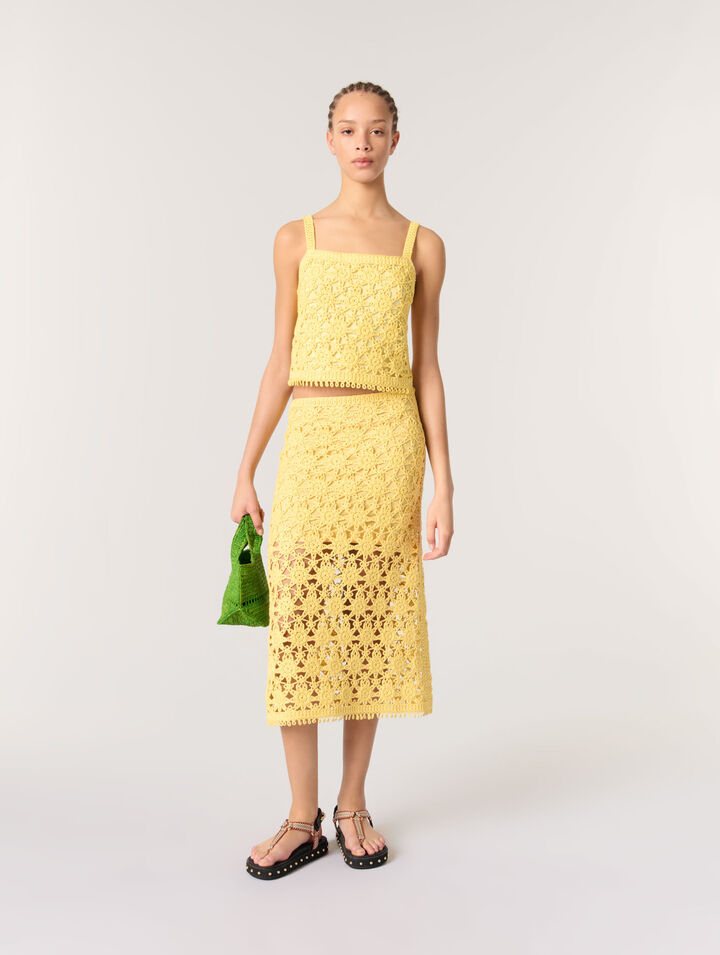 Jupe longue en crochet
