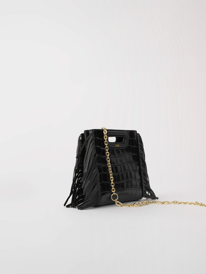 Sac M Mini en cuir croco