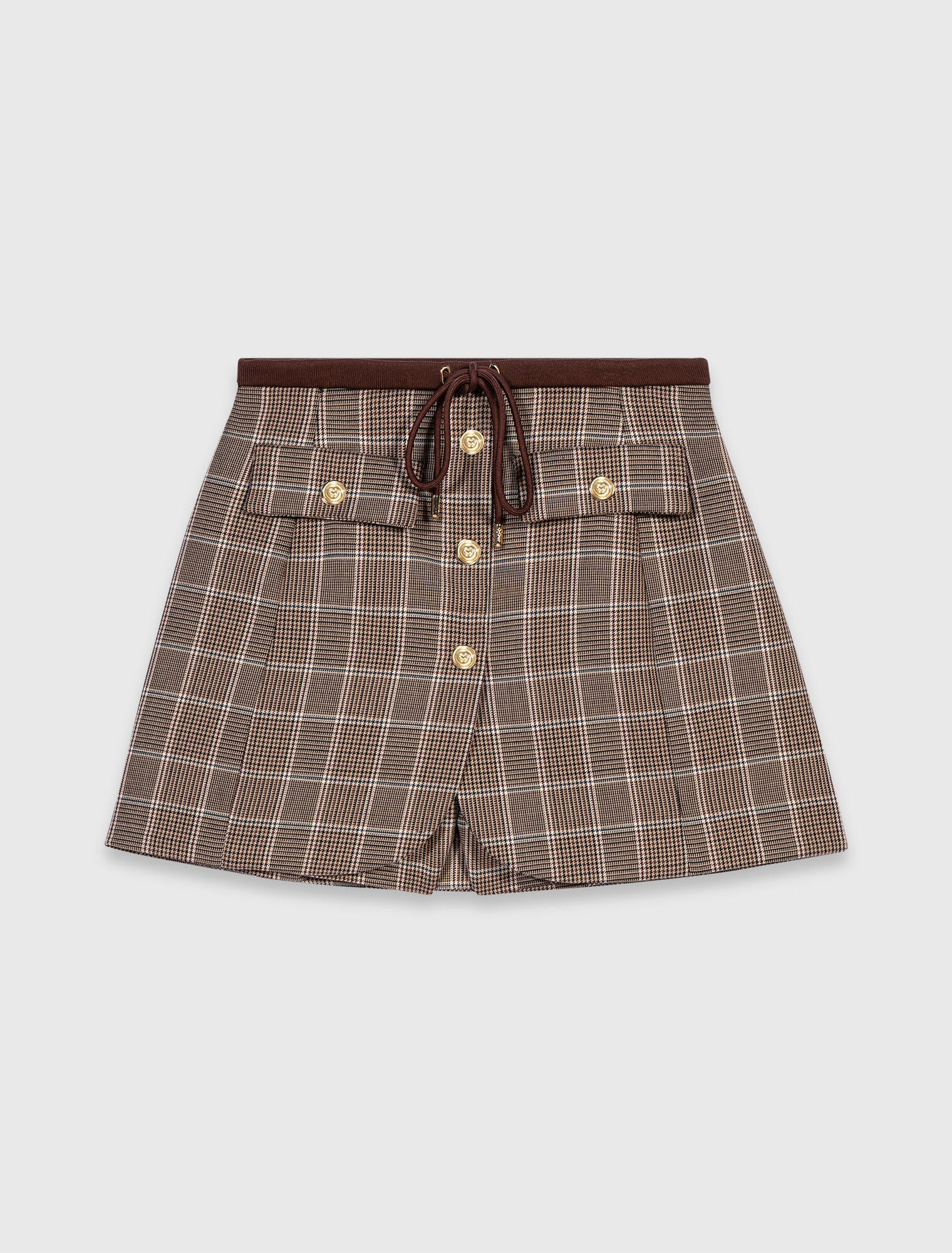 Layered-effect suit shorts