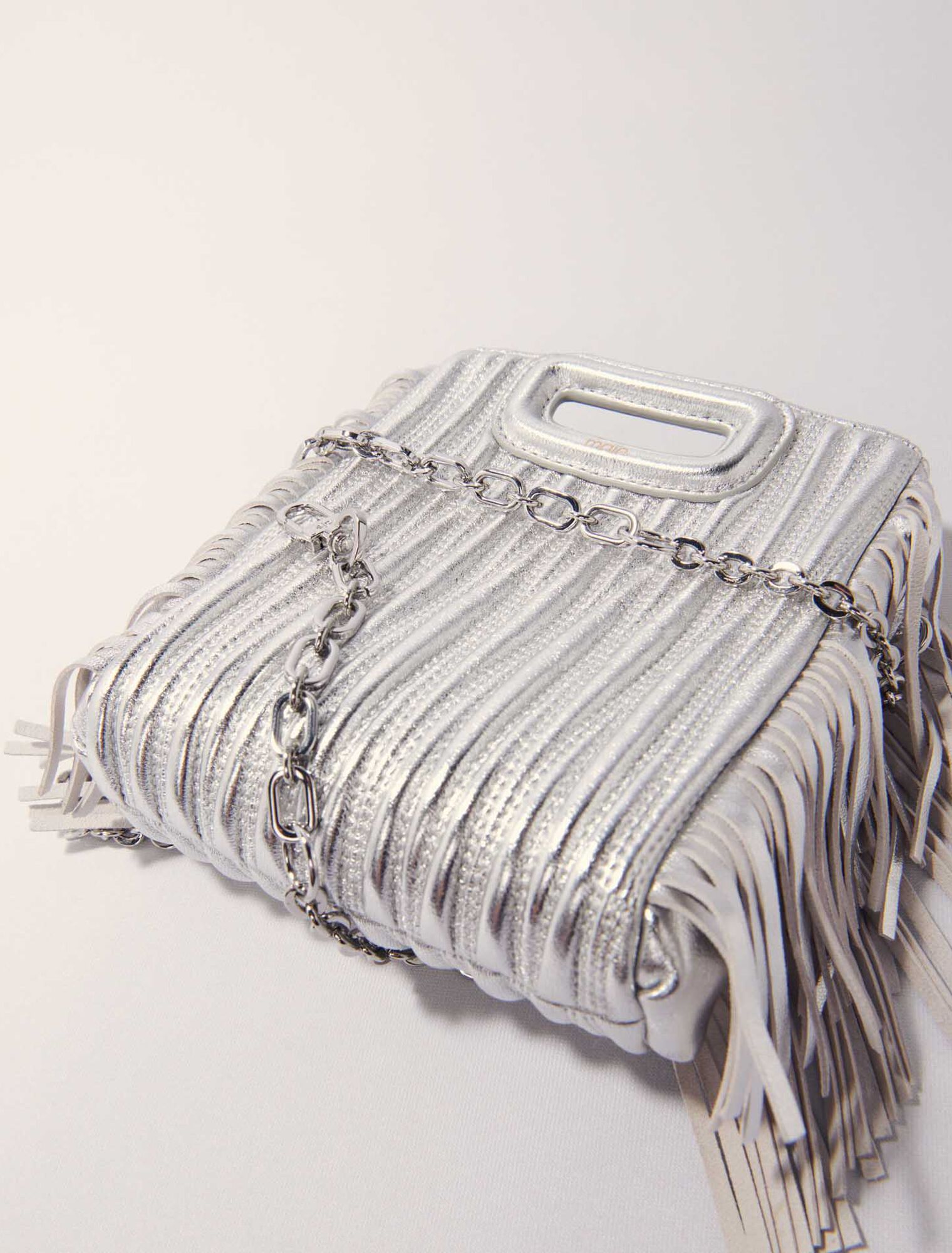 Sac M Mini en cuir matelassé métal