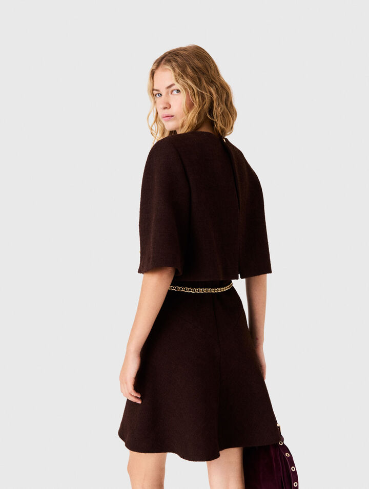 Robe cape 2-en-1 en tweed