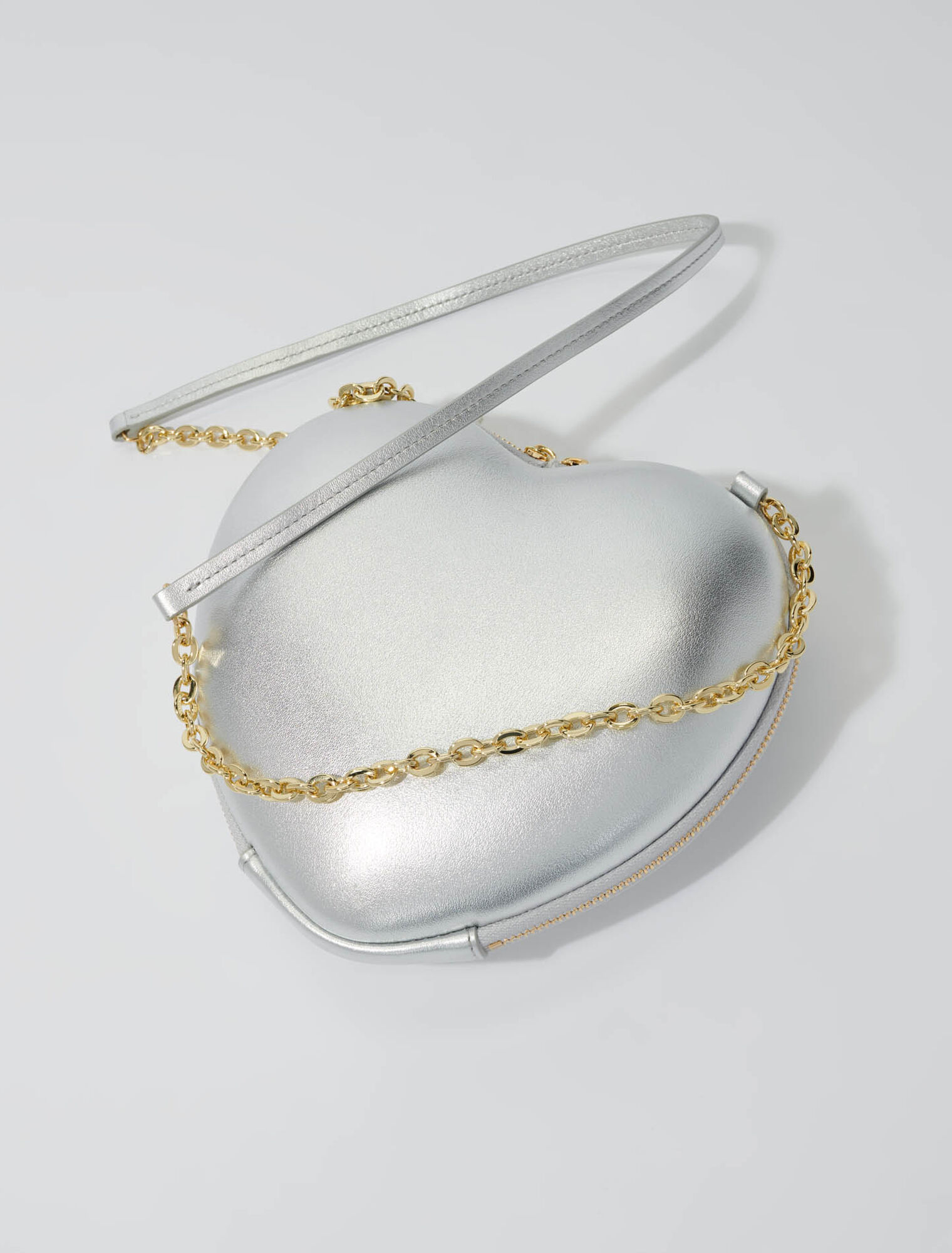 Heart-shaped leather bag