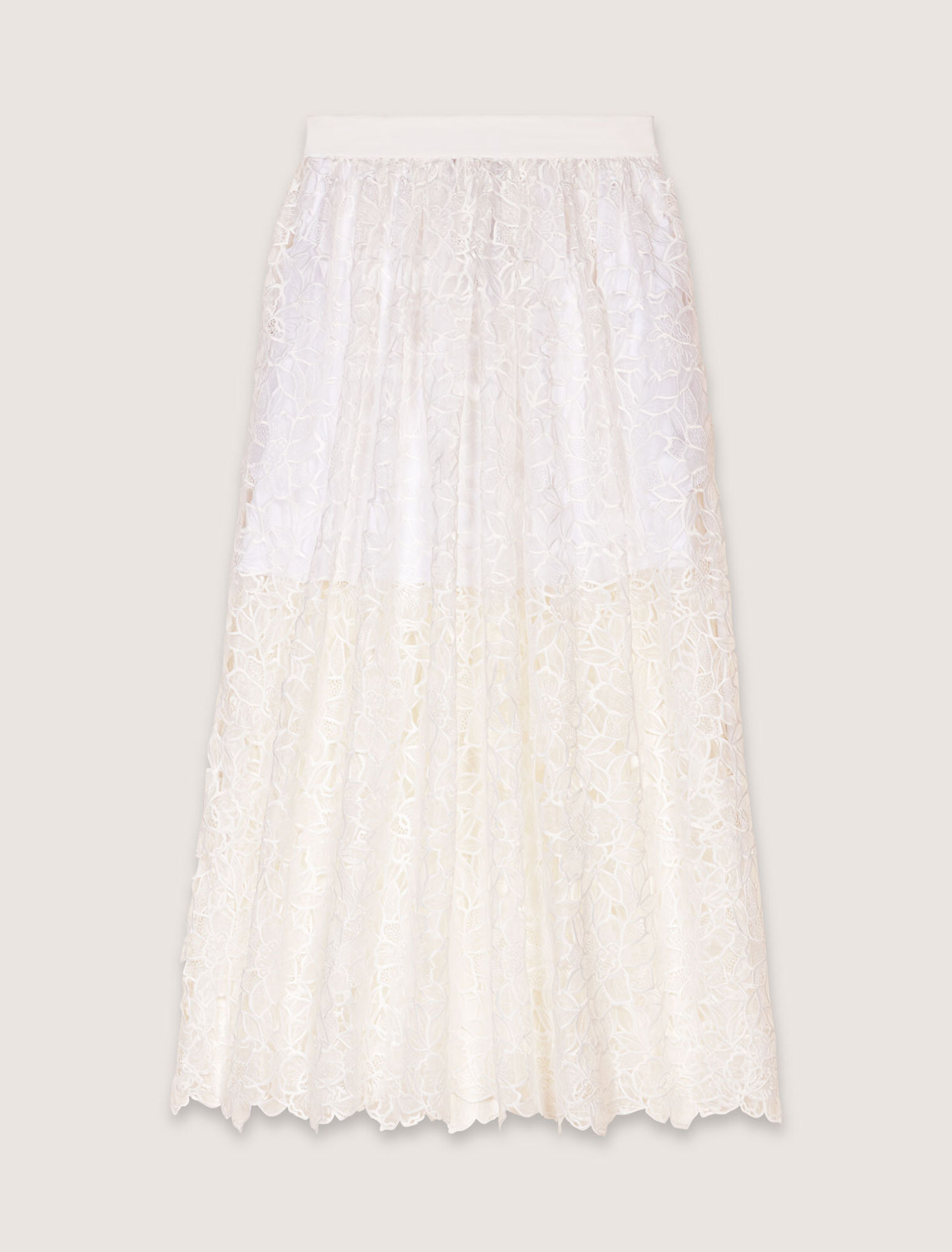 Floral lace maxi skirt