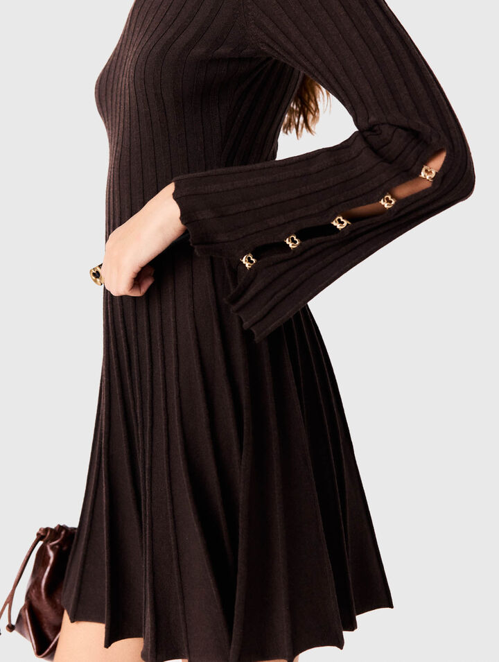 High-neck short skater dress