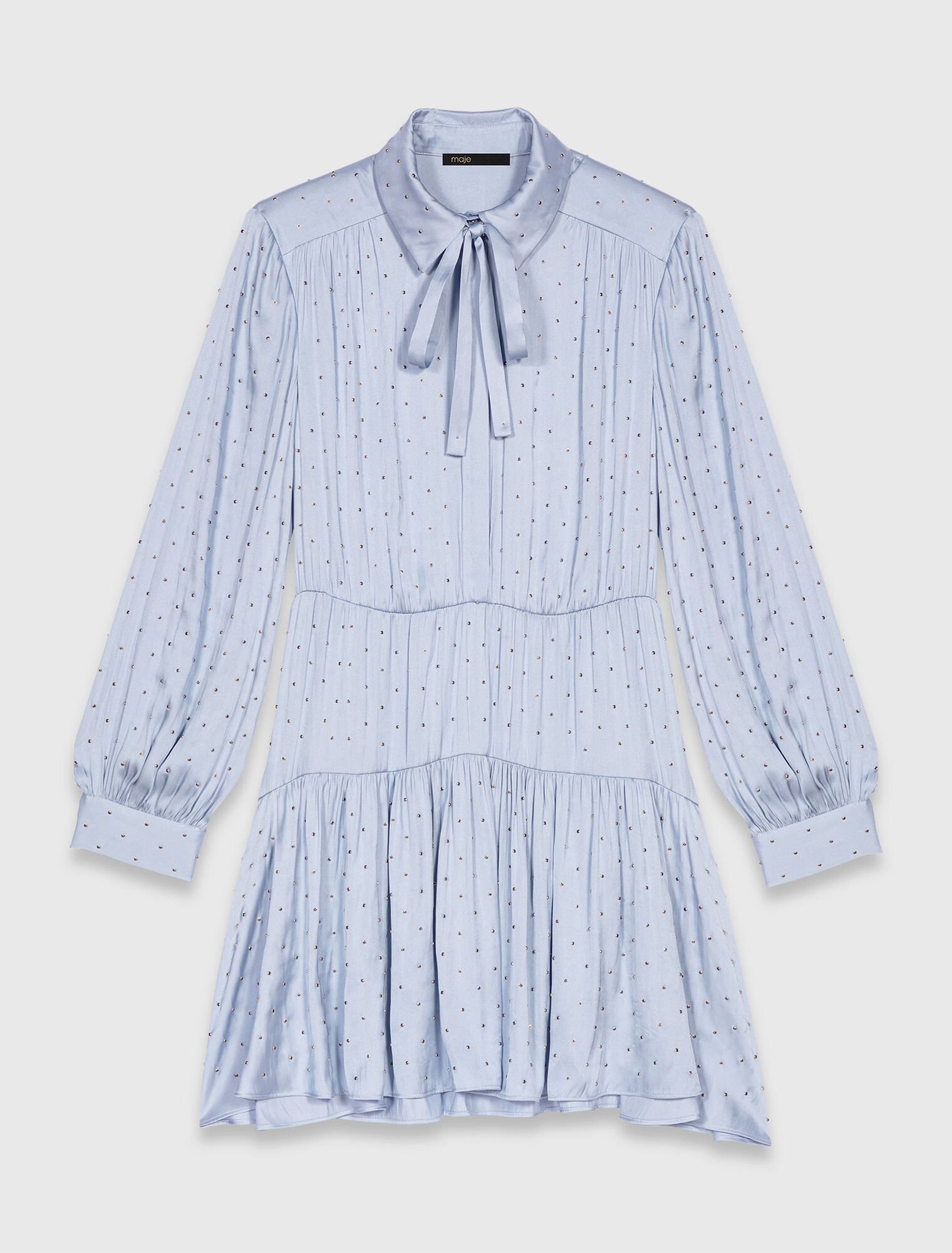 Robe chemise fluide à clous