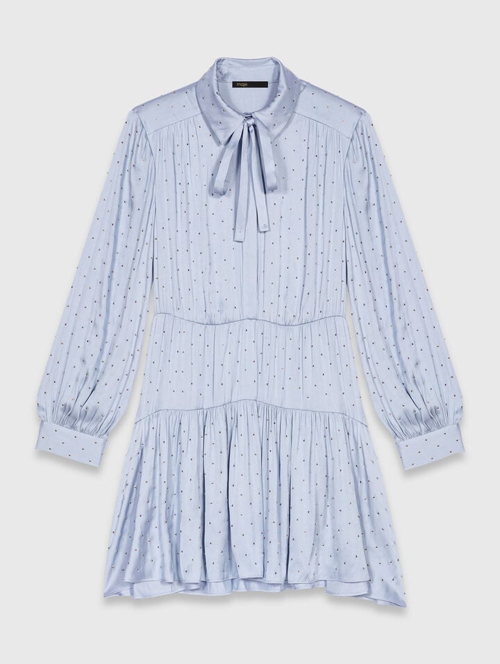 Studded flowing shirt dress