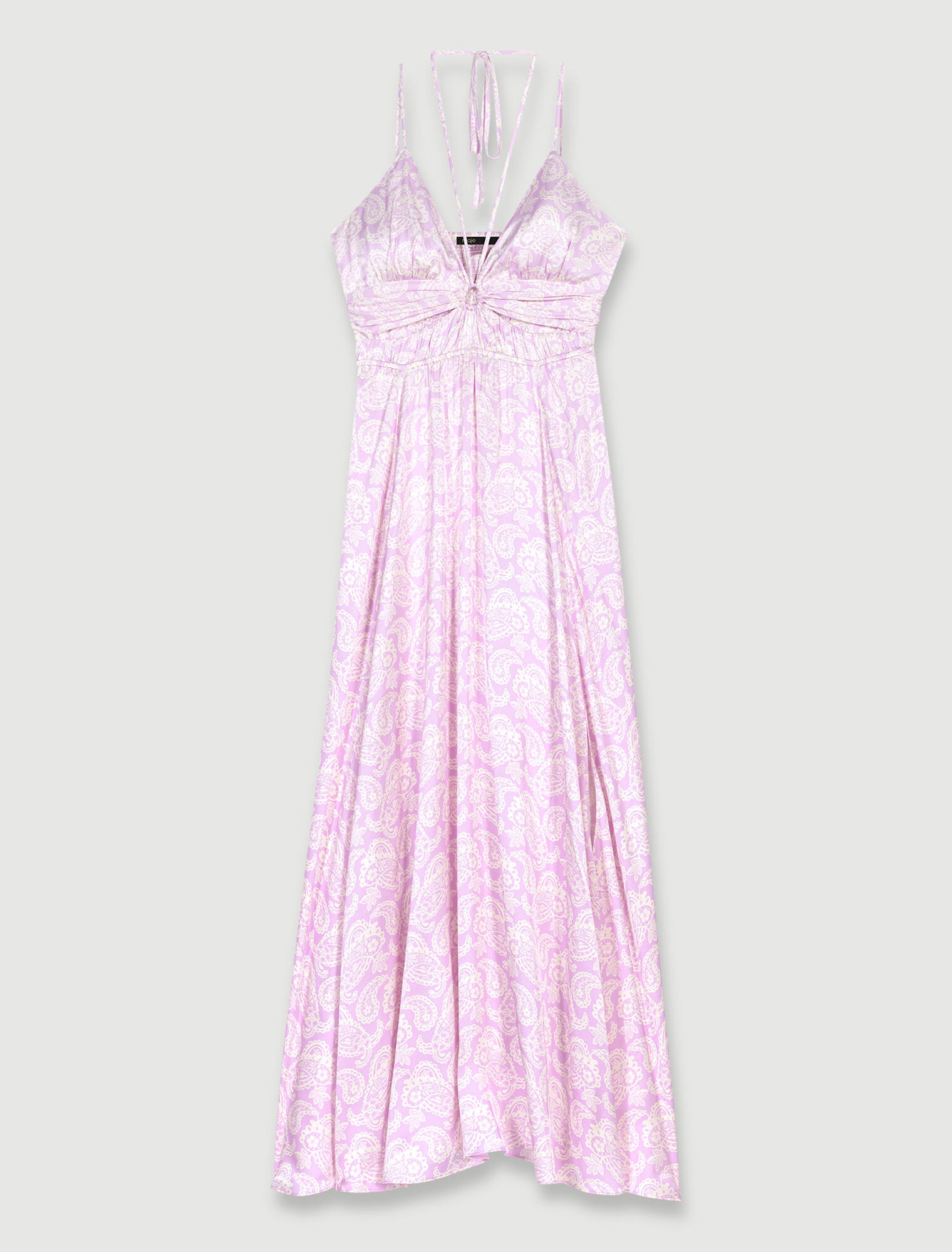 Robe longue imprimée ajourée