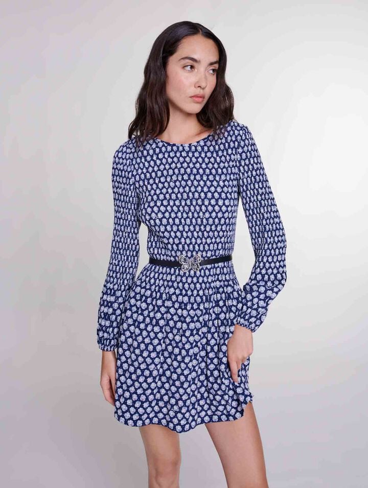 Robe courte fleurie