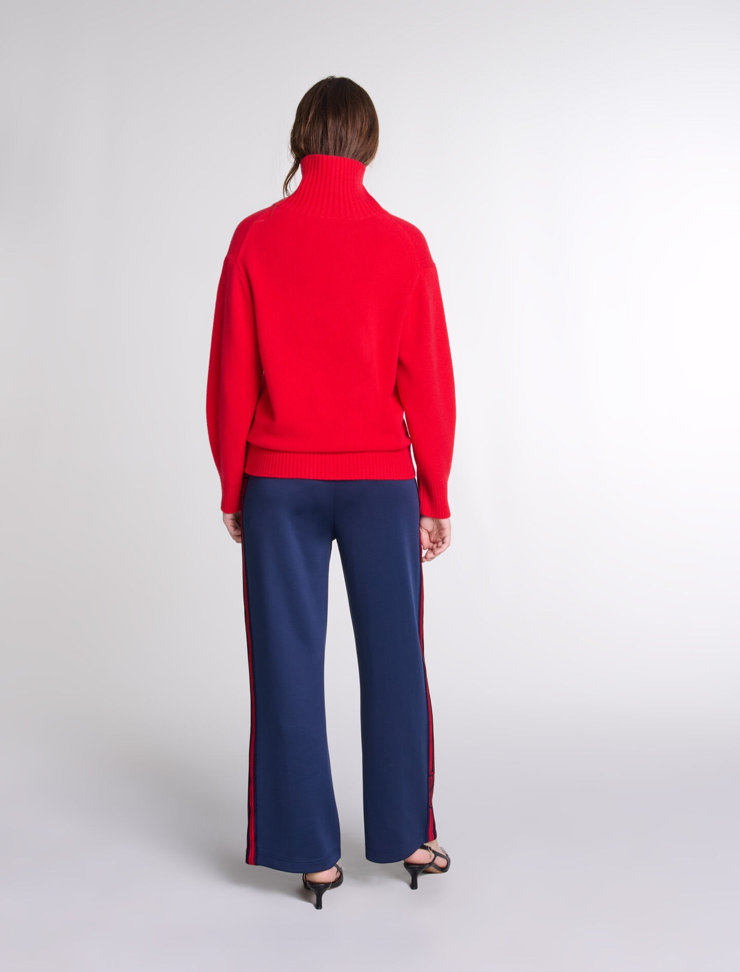 High-neck cashmere jumper Red For Women | Maje