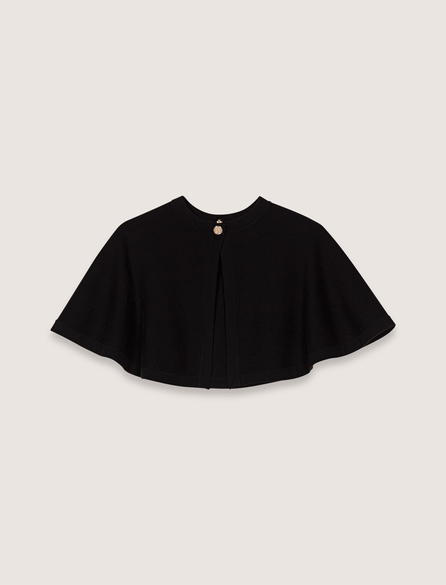 2-in-1 knit dress & removable cape Black / Gray For Women | Maje