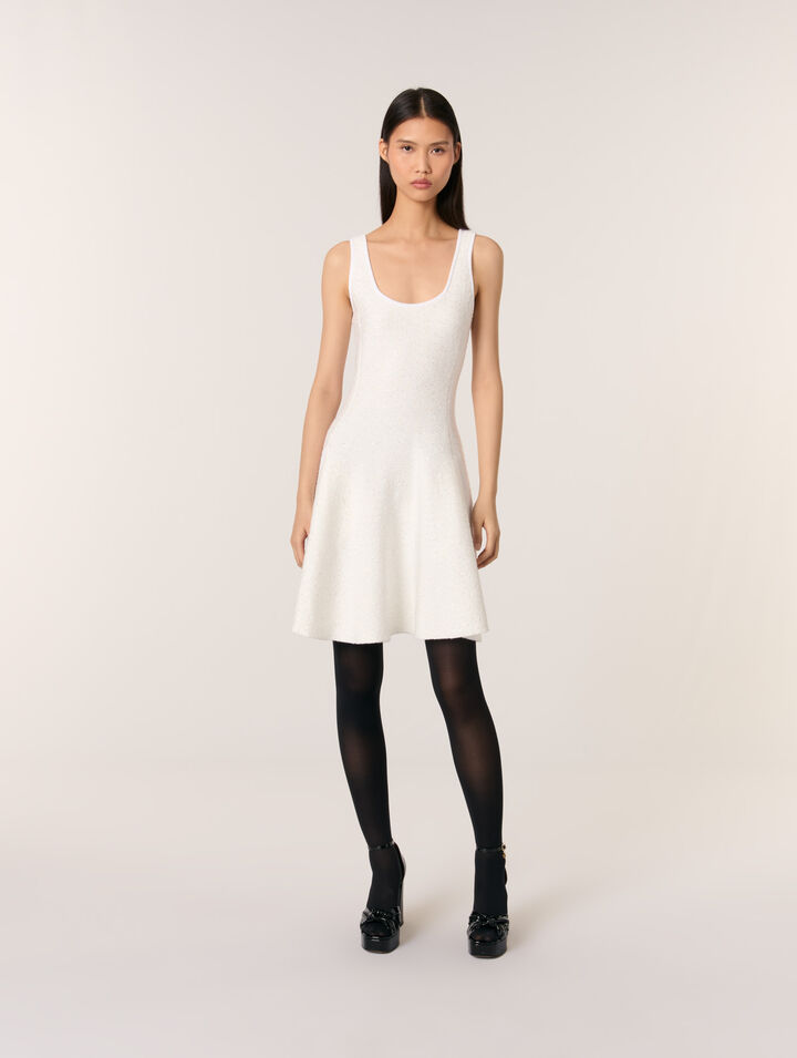 Sequin knit mini dress