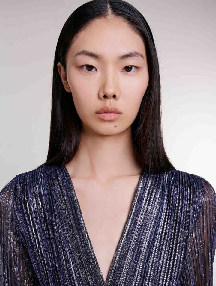 Robe lamée à volants