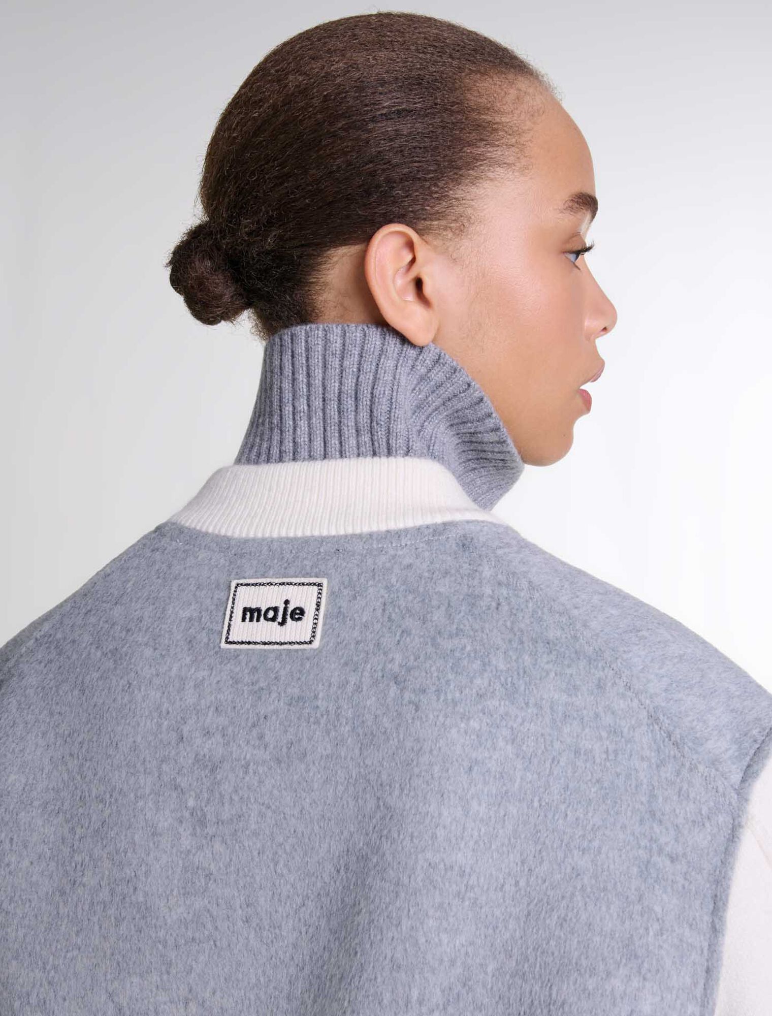 Clover embroidery bomber