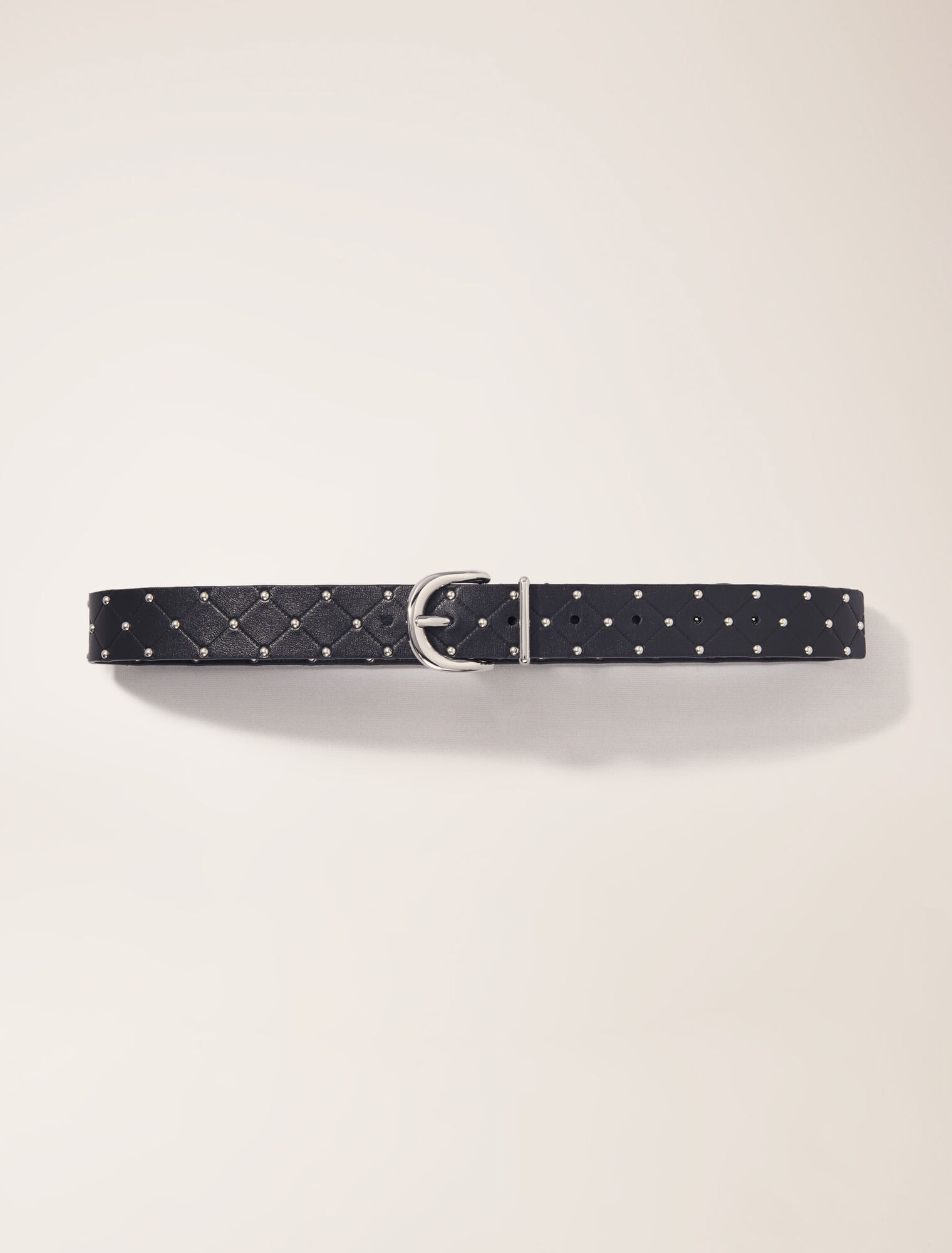 Ceinture en cuir matelassé