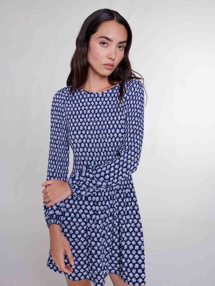 Robe courte fleurie