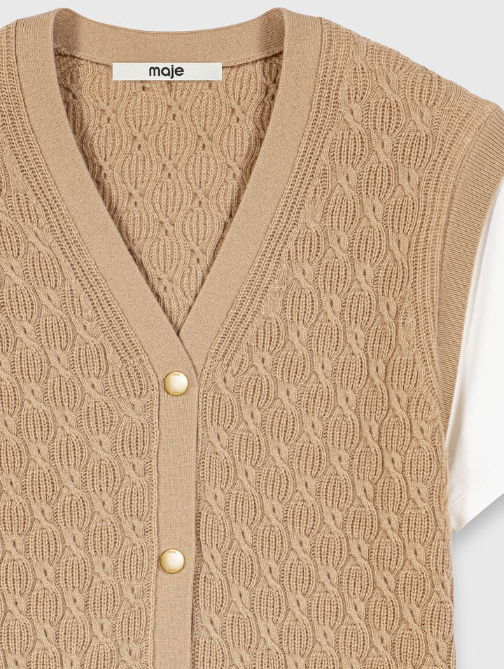 2-in-1 effect cardigan