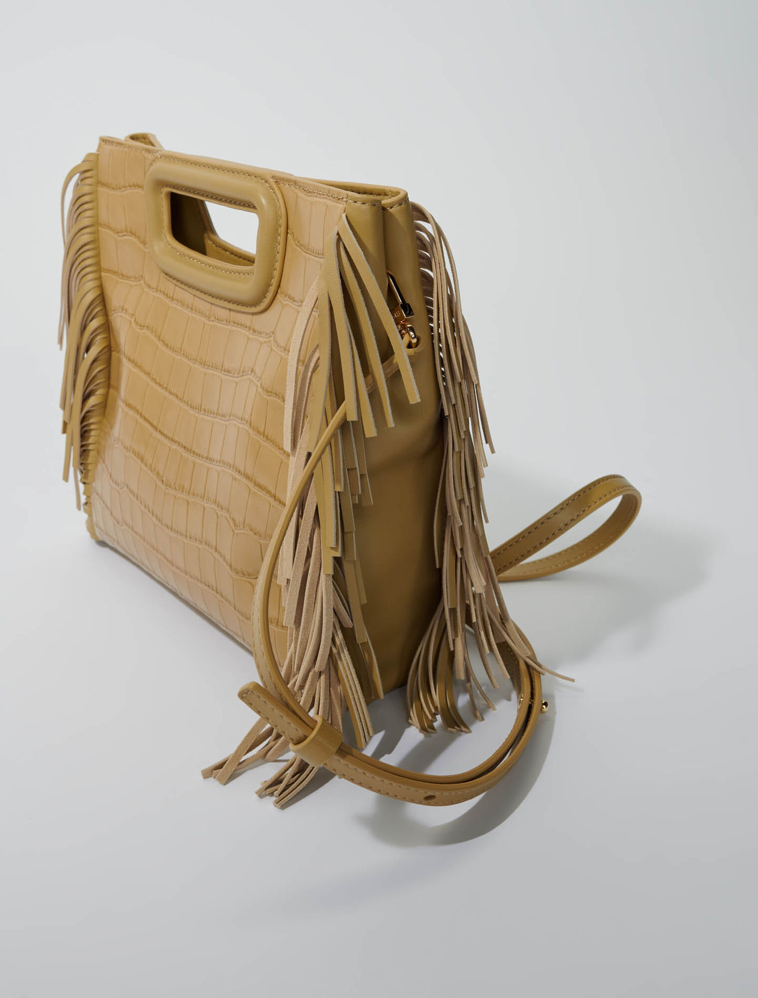 Sac M en cuir effet croco