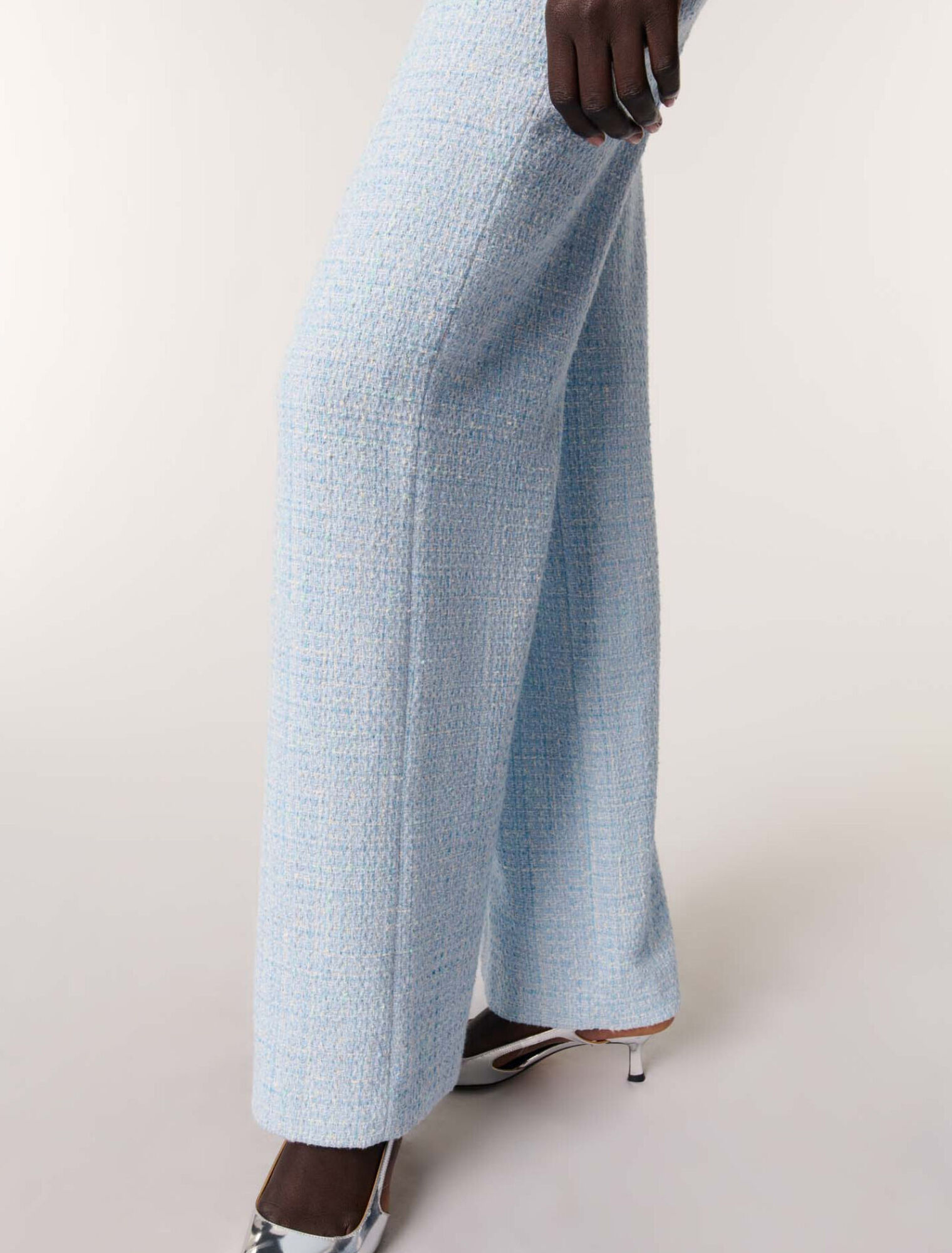 Pantalon en tweed avec ceinture