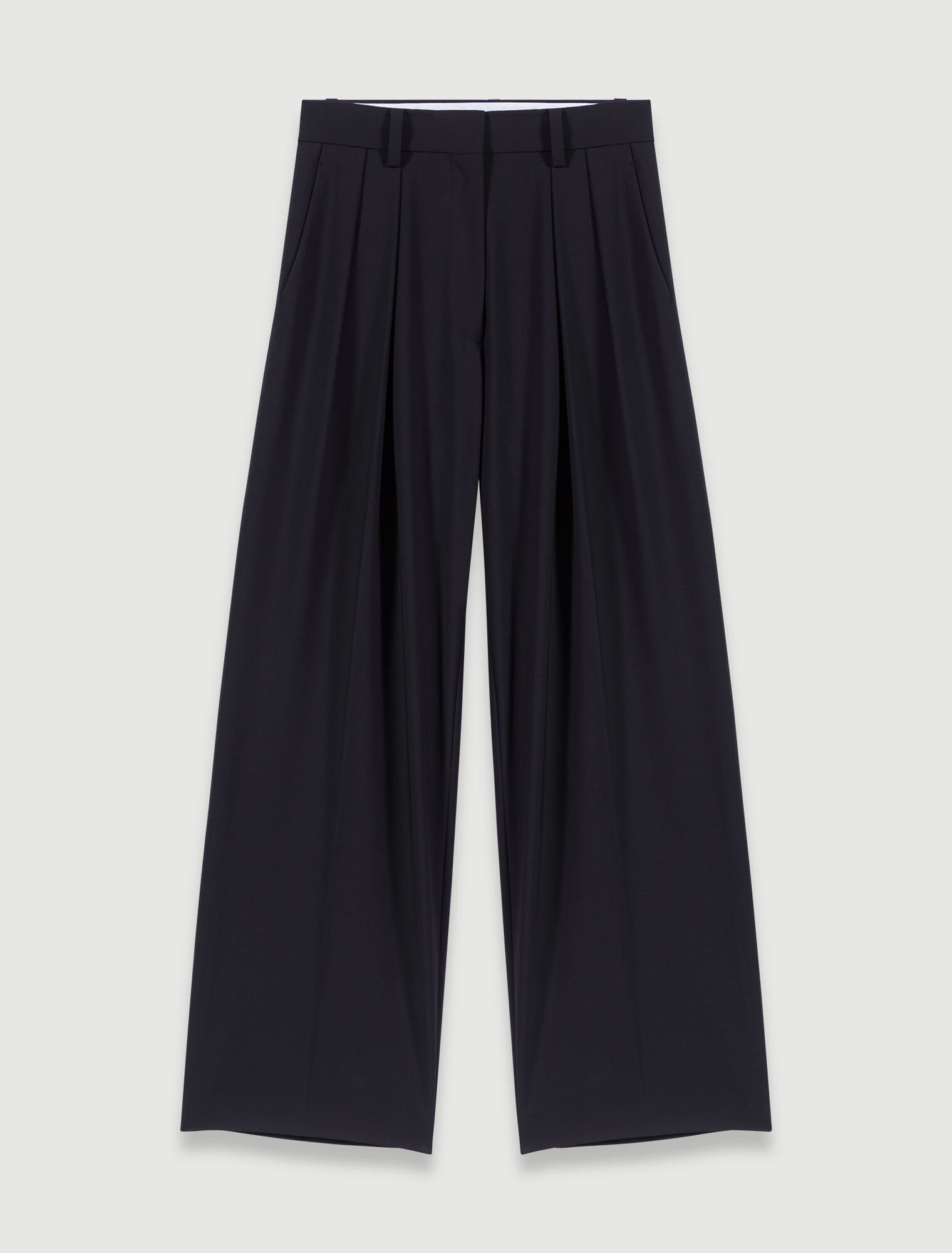 Wide-leg trousers with belt