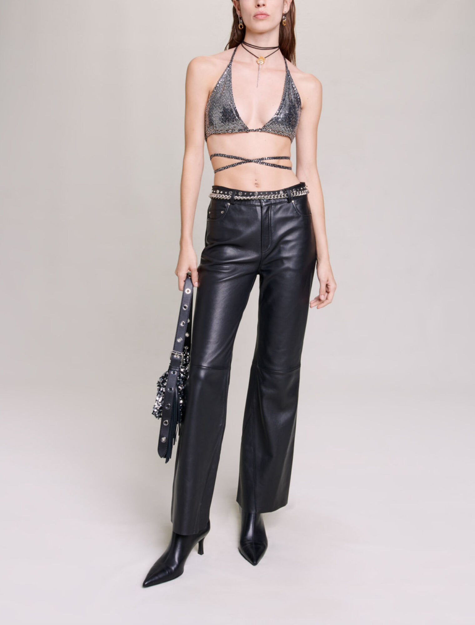 Glitter triangle top