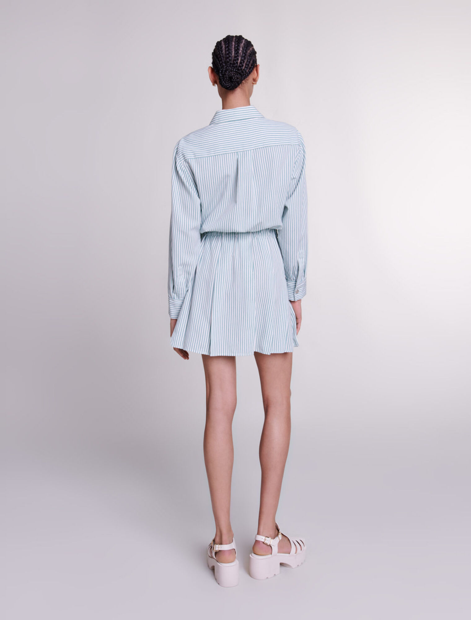 Robe chemise à rayures