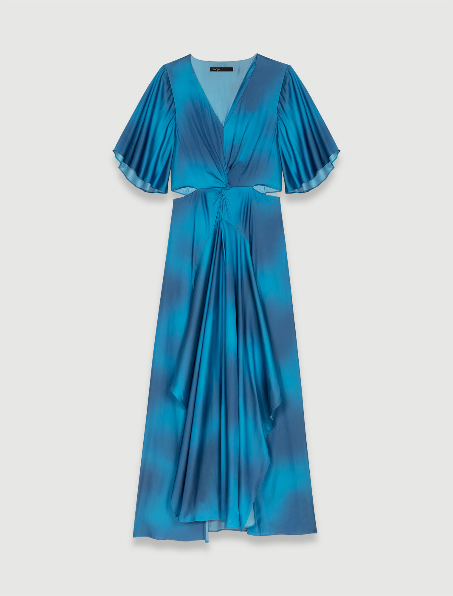 Robe longue en satin