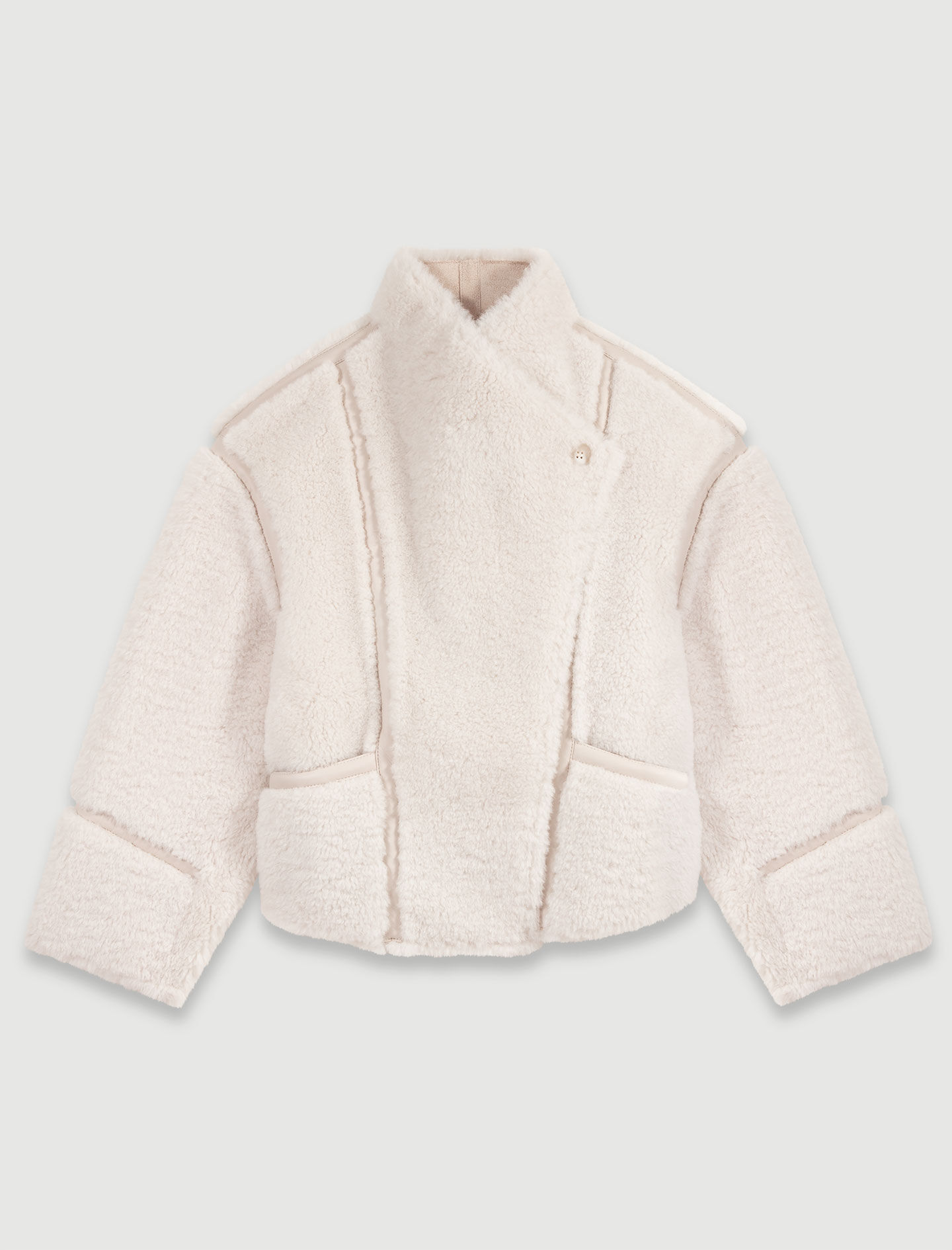 Short faux fur coat White For Women | Maje