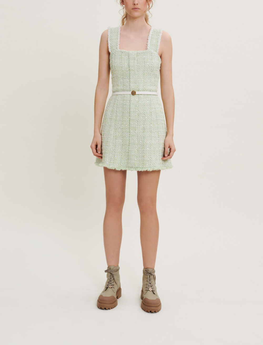 Shiny tweed dress