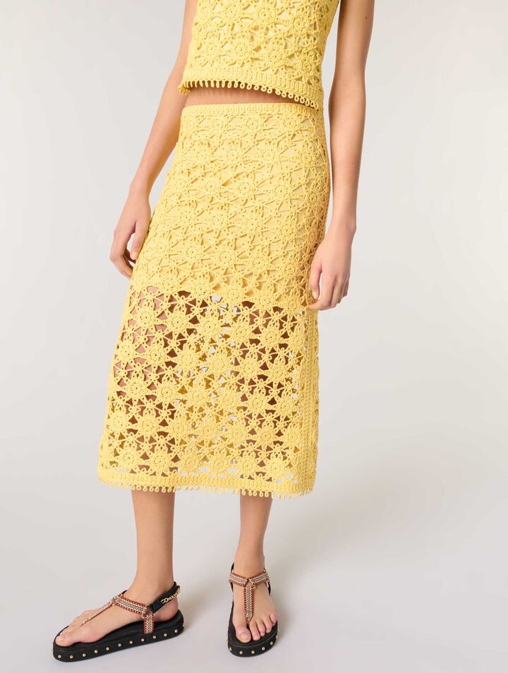 Jupe longue en crochet