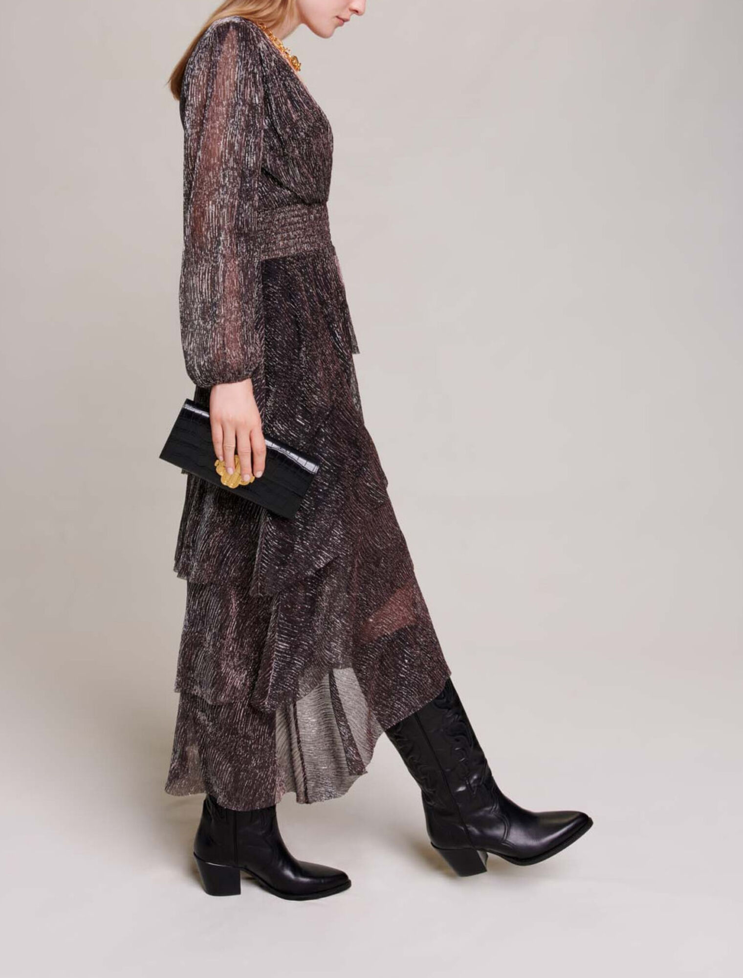 Ruffled maxi dress