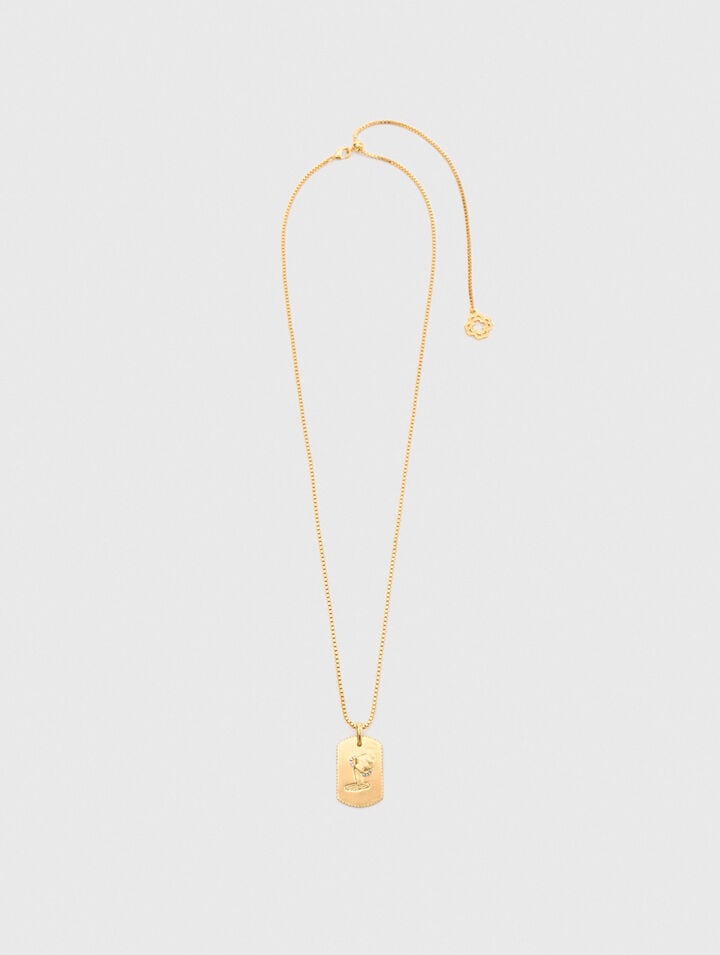 Collier plaque signe du zodiaque