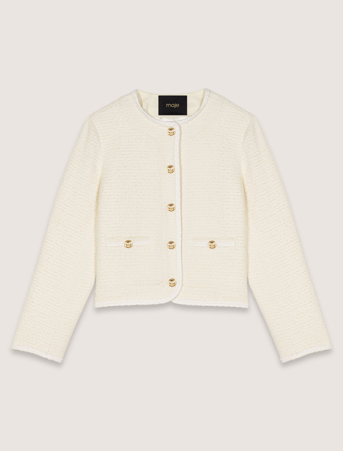 Short tweed jacket White For Women | Maje
