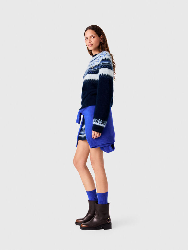 Jacquard knit sweater