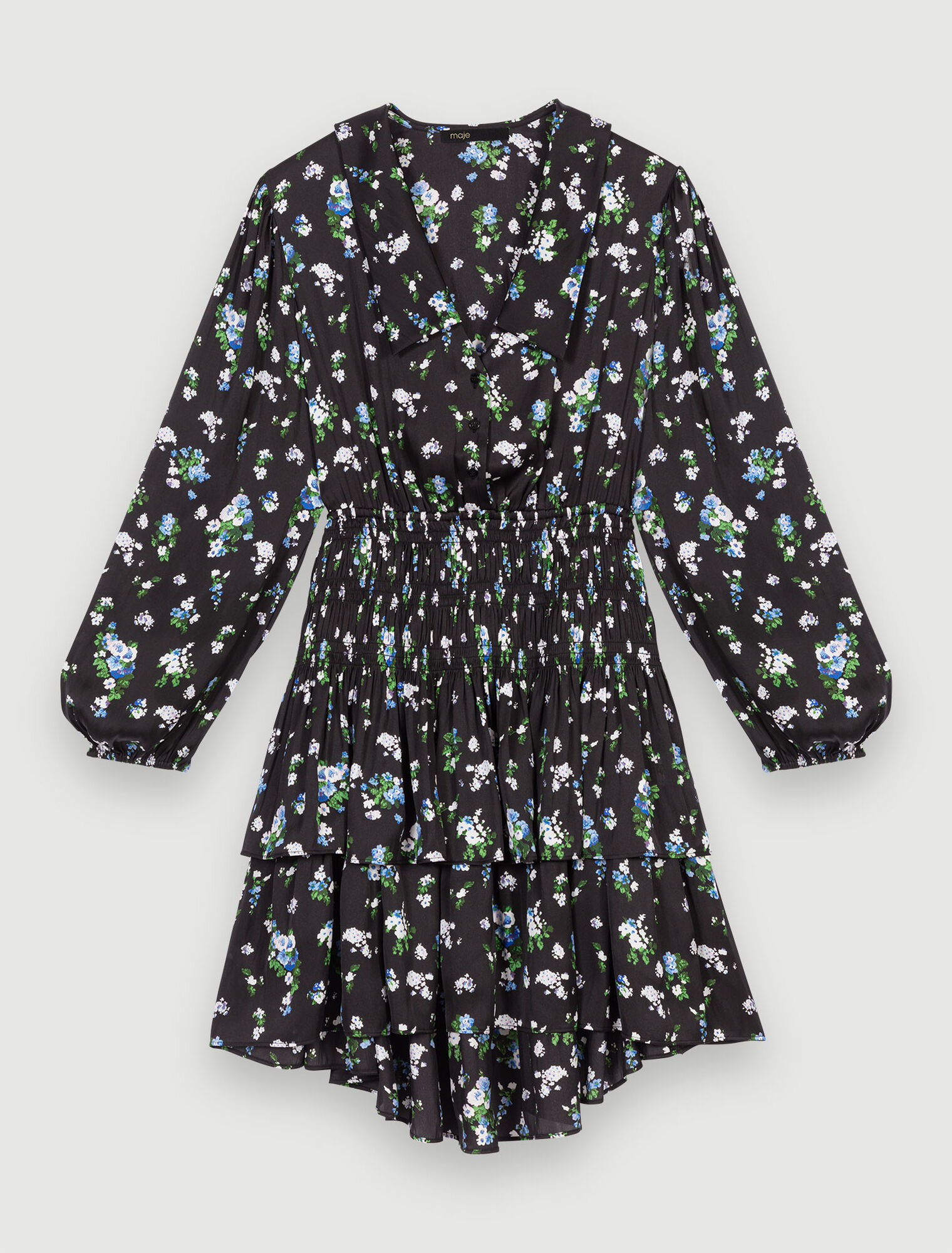 Robe à smocks imprimé fleuri