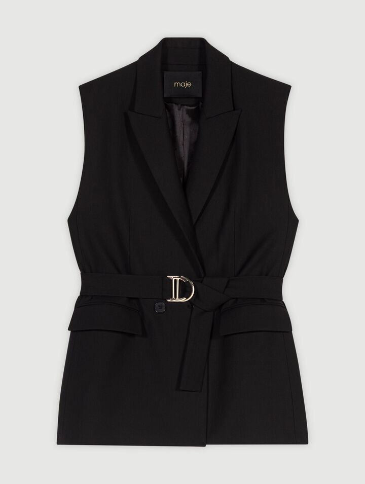 Sleeveless suit jacket