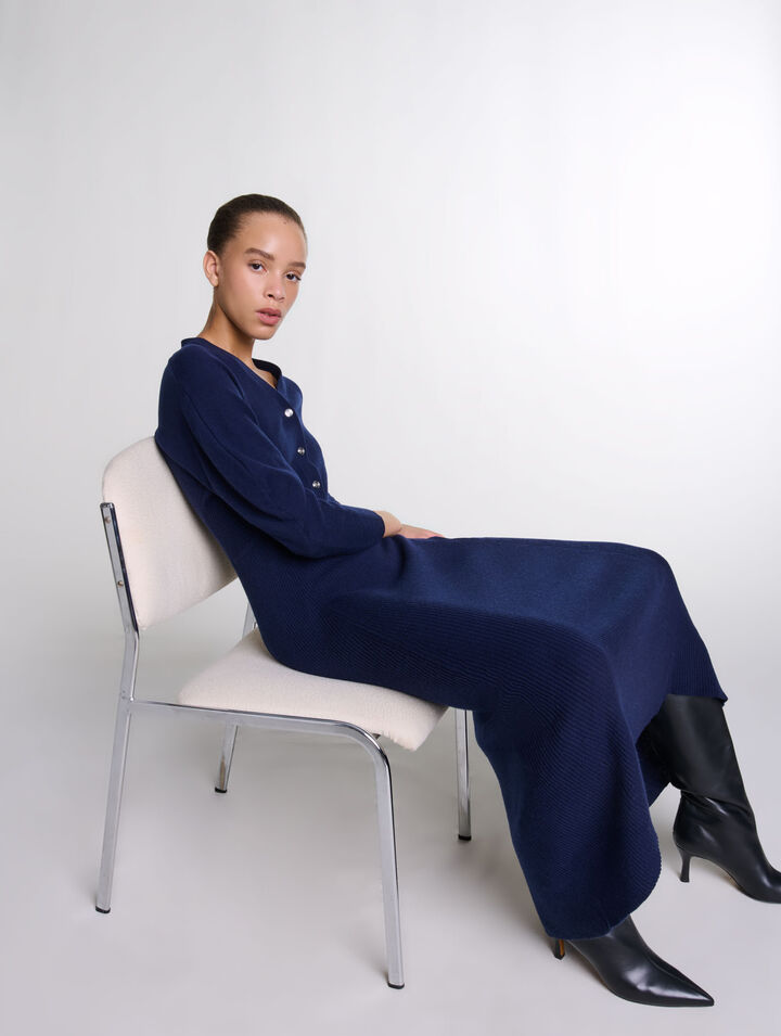 Robe longue en maille