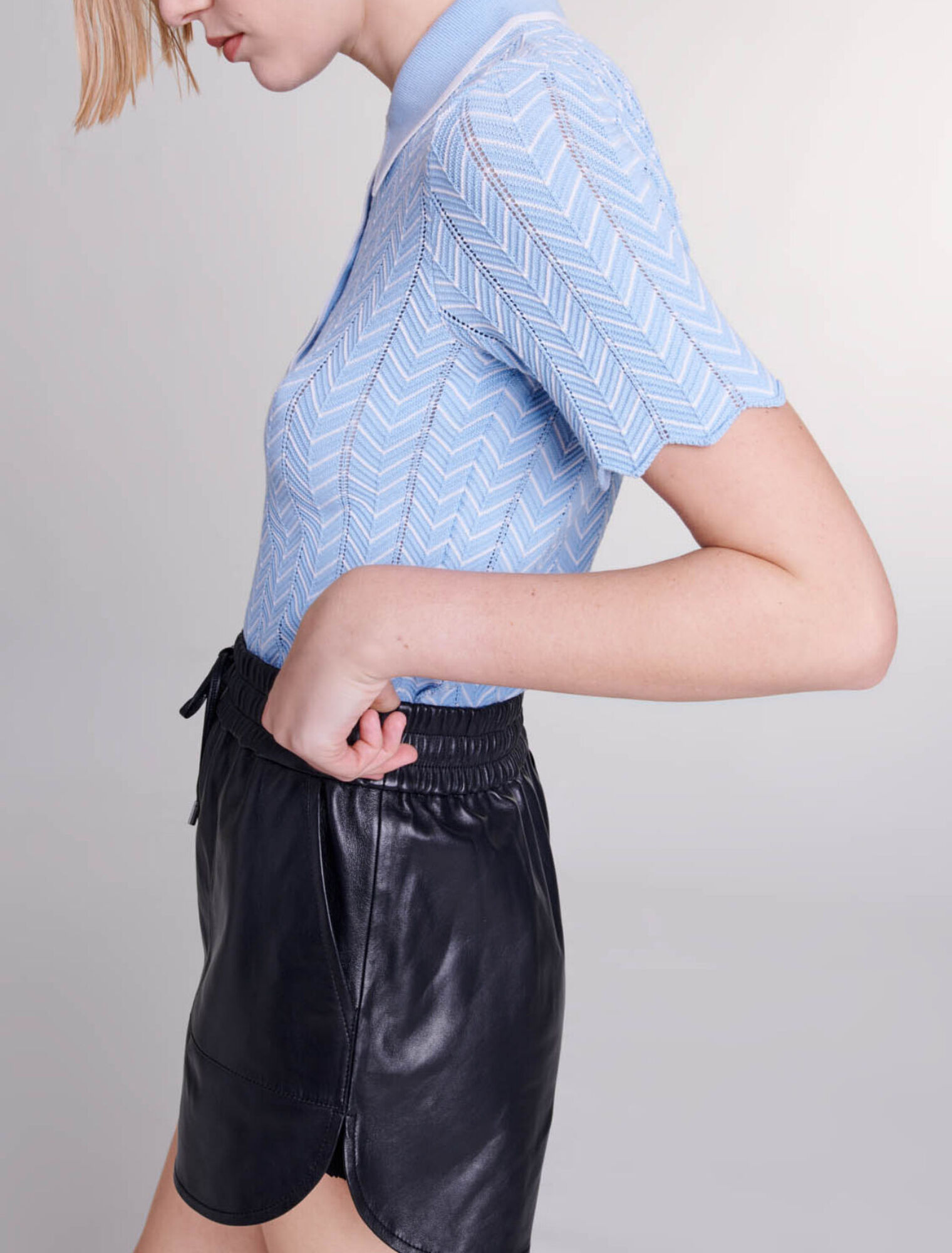 Leather shorts