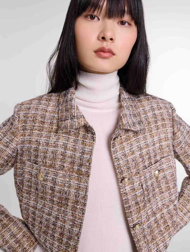 Veste courte en tweed