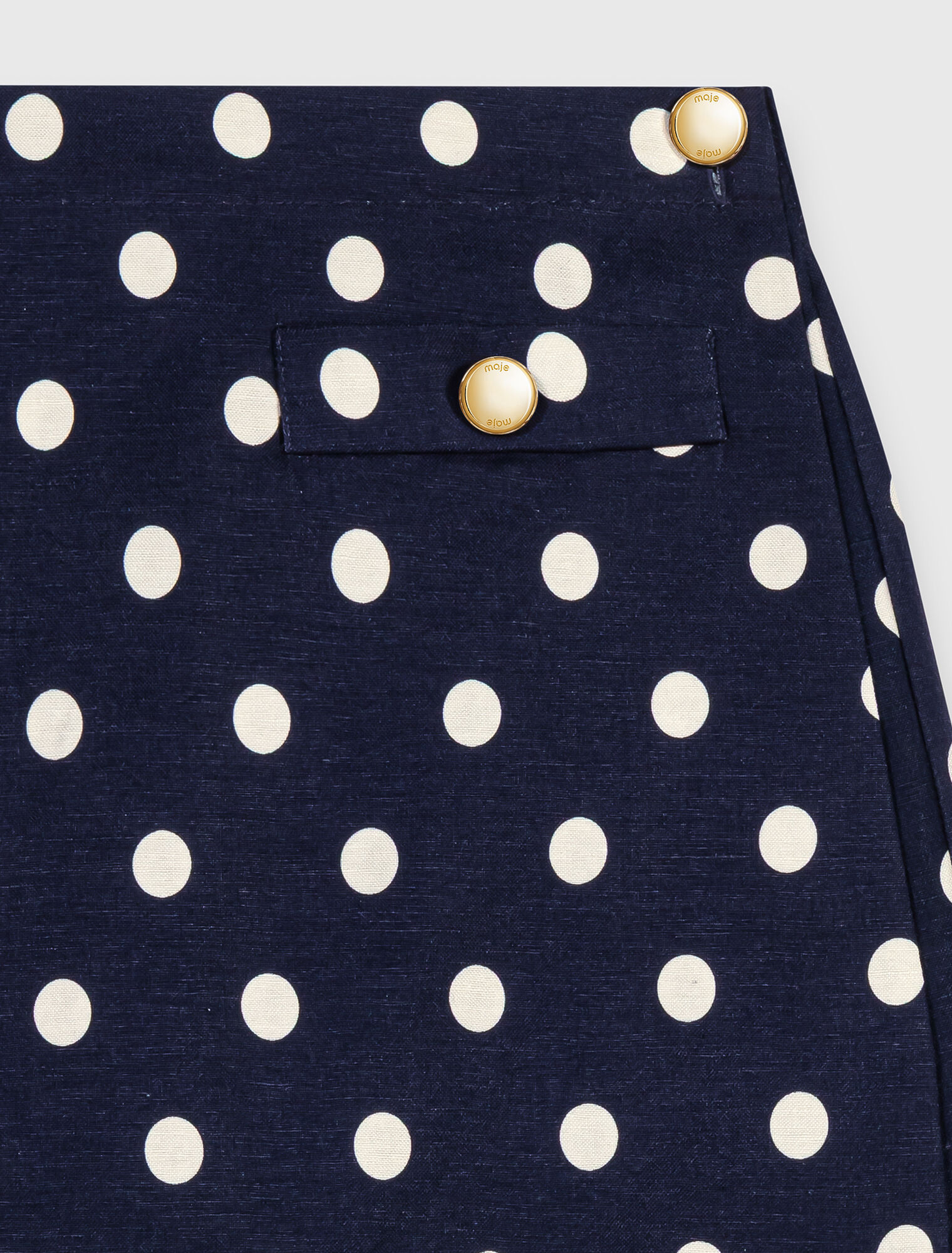 Linen blend skort