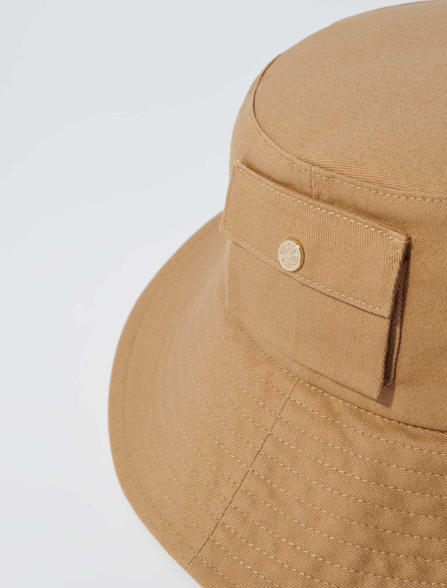 Beaded drawstring bucket hat