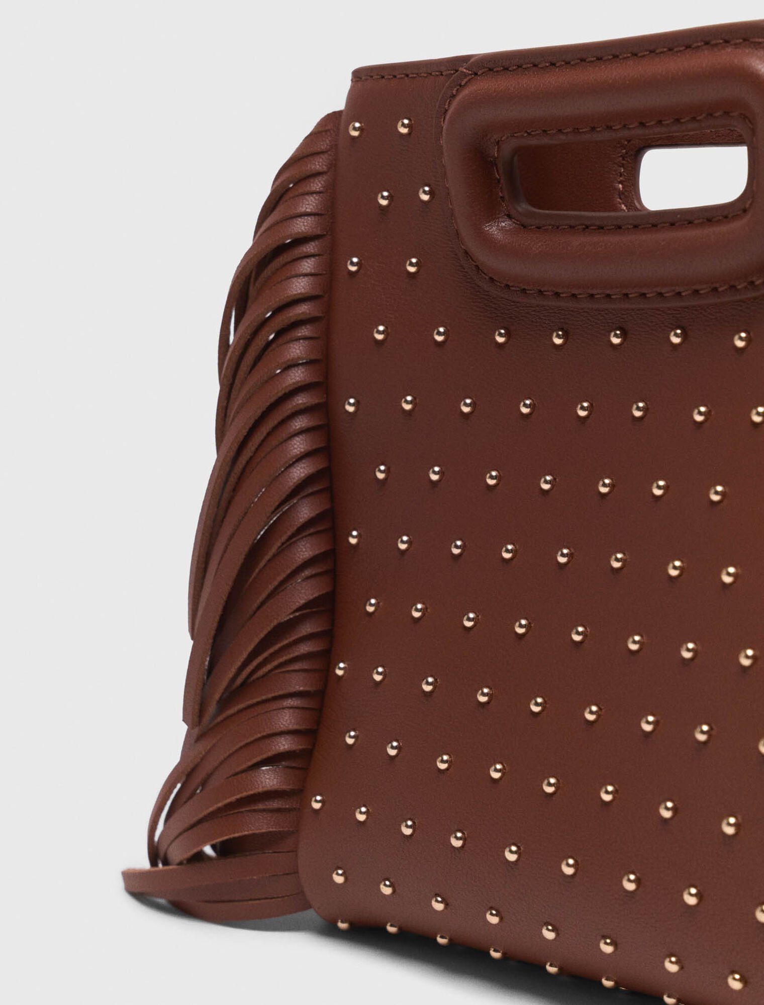 Sac M mini en cuir et studs