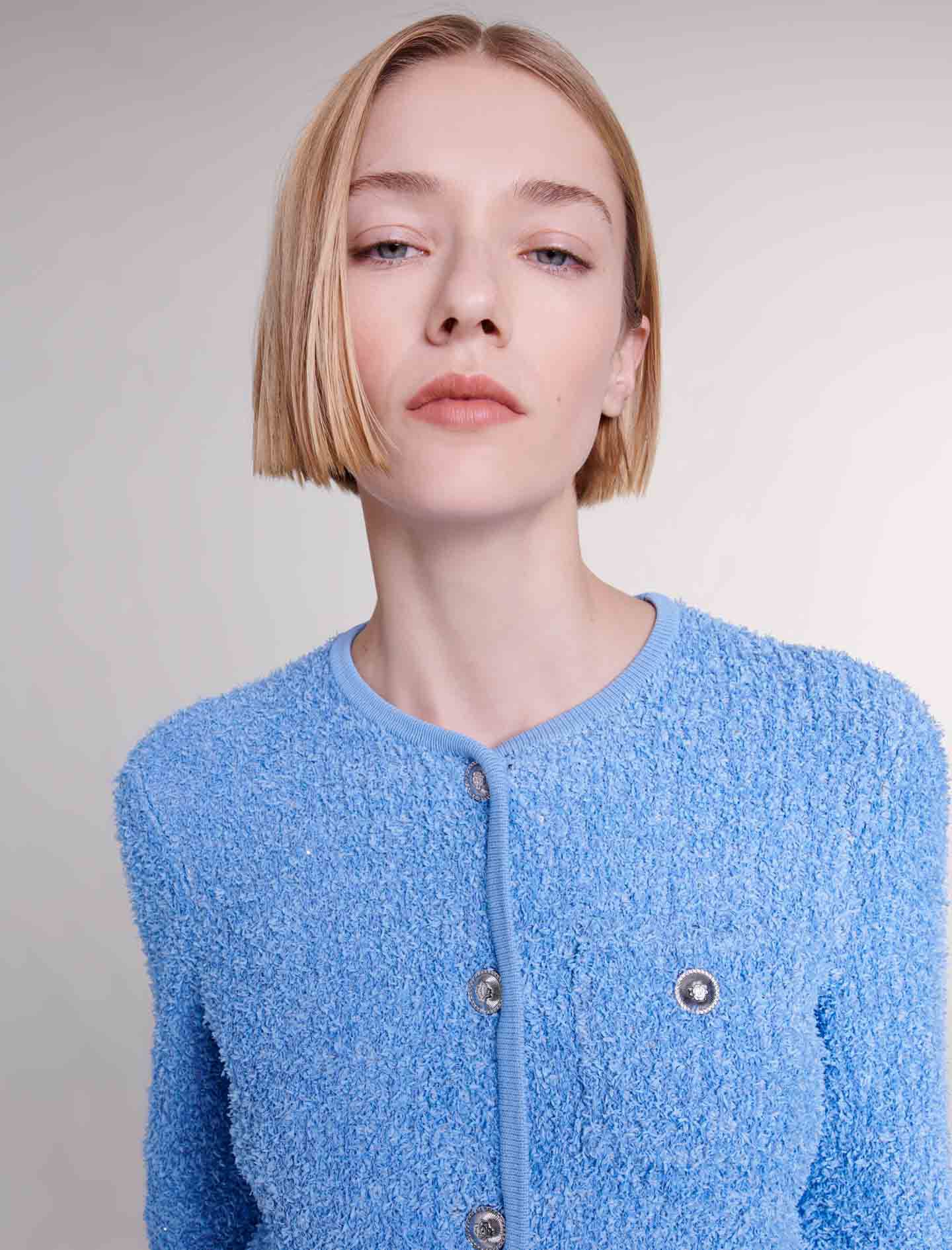 Sequin knit cardigan Sequin knit cardigan