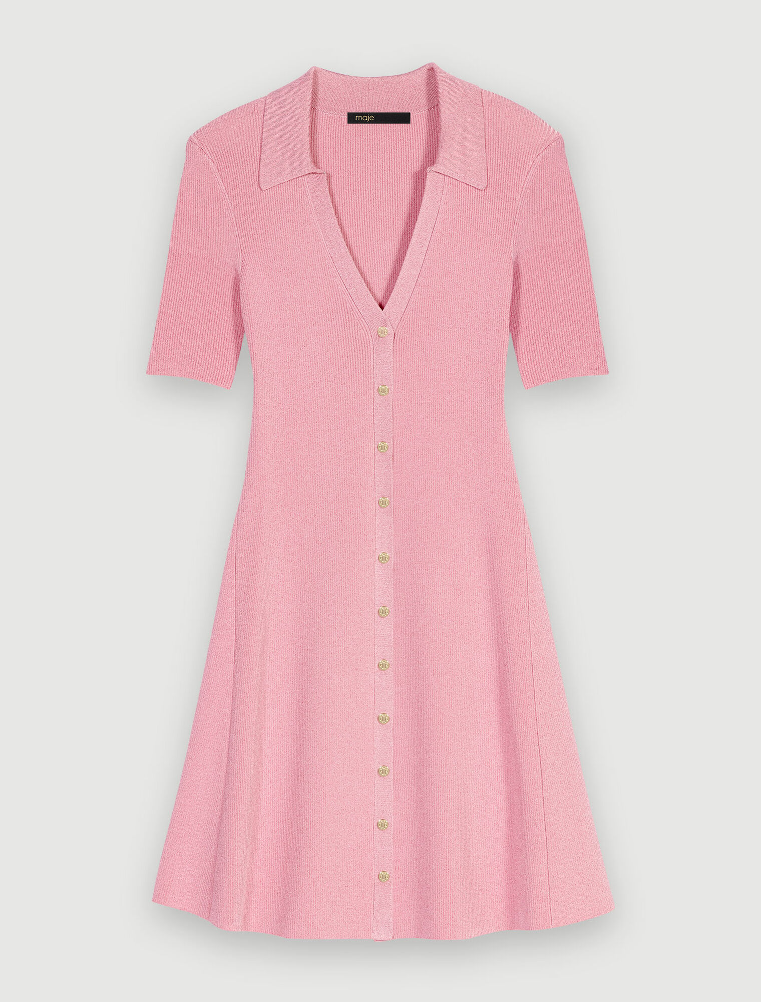 Robe en maille côtelée scintillante