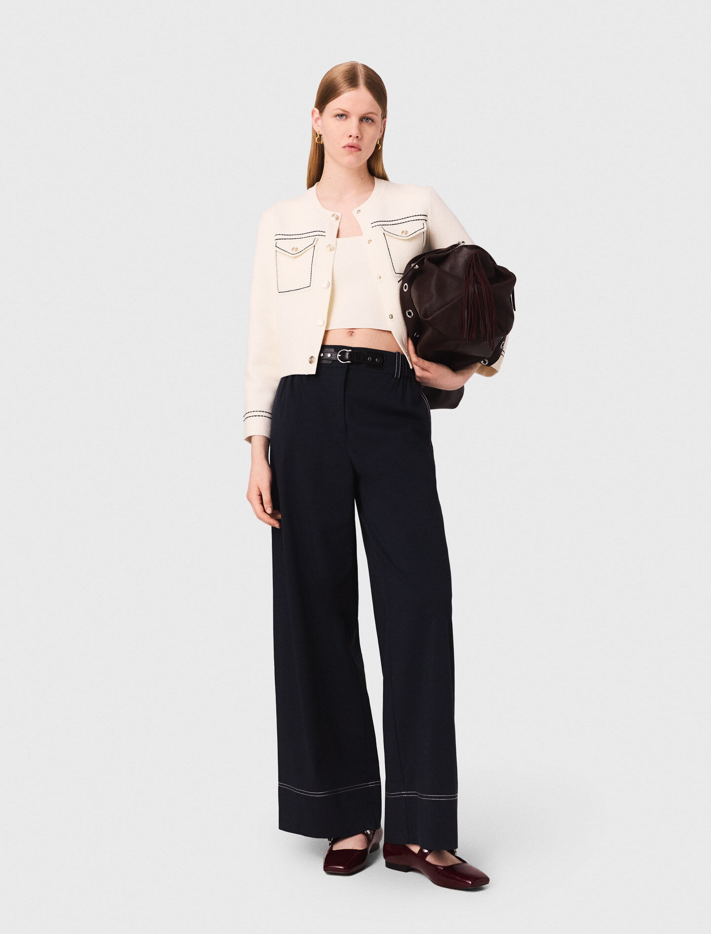 セットの値段！海外ブランド MESHIKI レース パンツスーツ ピンク XS Matching Sets For Women | Maje