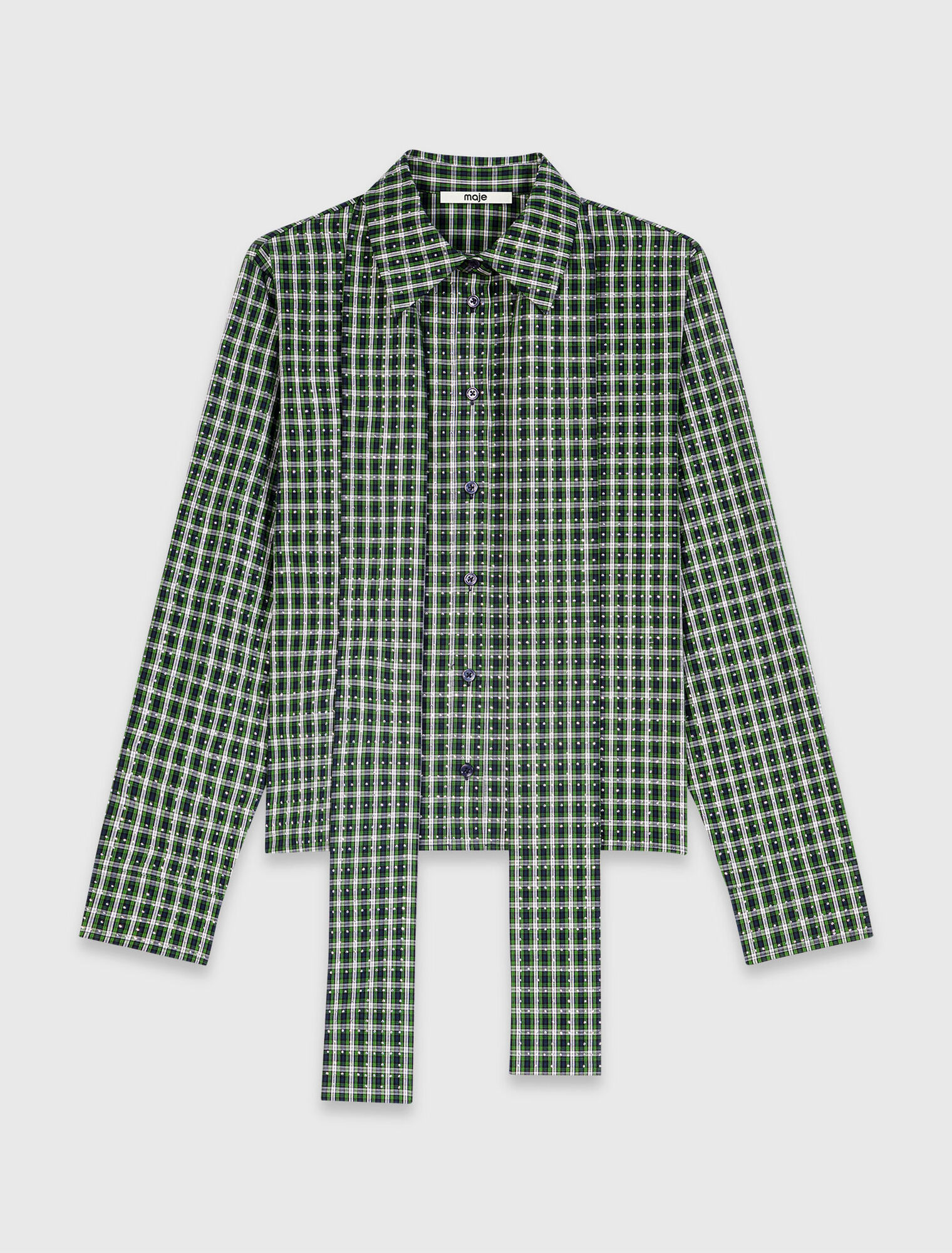 Chemise strass&eacute;e avec cravate